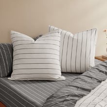 Zinnia Yarn-Dyed Washed Cotton European Pillowcases (Set of 2)